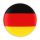 German Flag Button - Flag of Germany Badge 3D Illustration